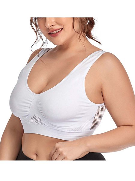 

JFN wireless polyamide underwear & socks, White, Bra & Bra Sets