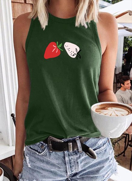 

Strawberry Fields Tank Top, Dark green, Tank Tops