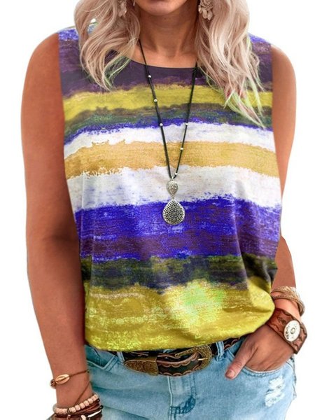 

plus size women crew neck ombre/tie-dye shirts & tops, Yellow, T-Shirts