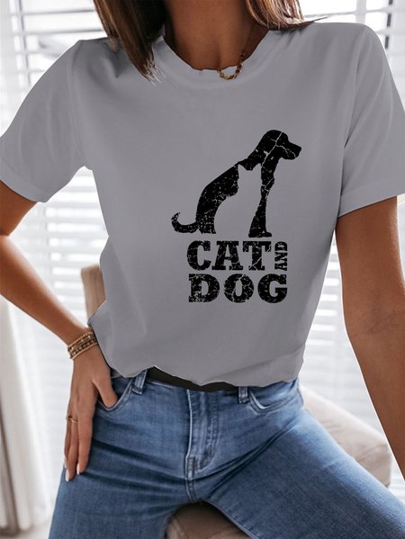 

Cats & Dogs T-Shirt, Gray, T-shirts