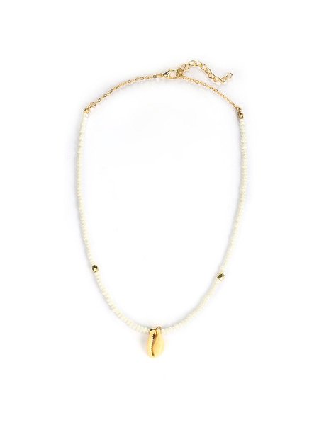 

Alloy Necklace, White, Necklaces