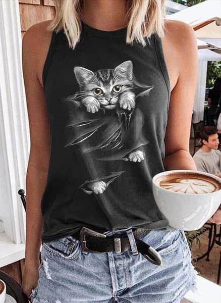 

Black Cat Women Tank Top, Tank Tops