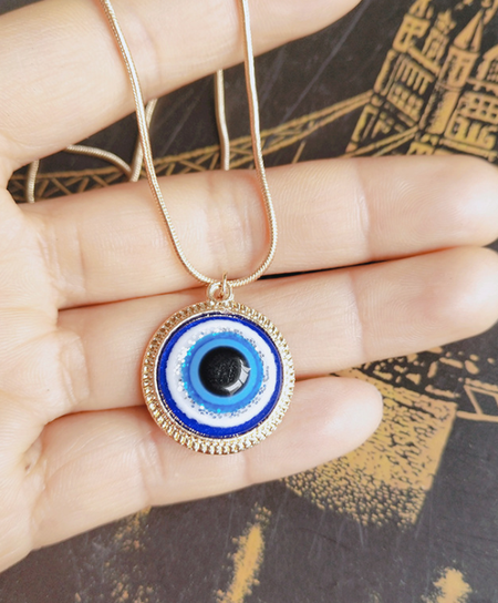 

Demon Eye Necklace, Blue, Necklaces