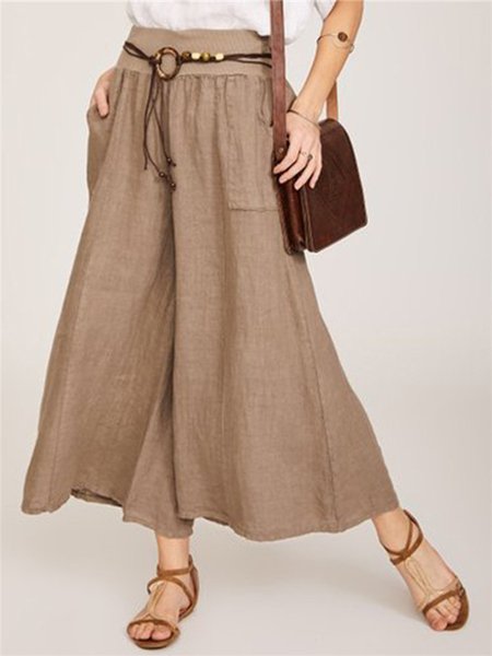 

Drawstring Casual Pants, Khaki, Pants