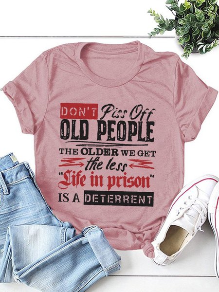 

Don't Piss Off Old People Women Tshirt, Brick red, T-shirts