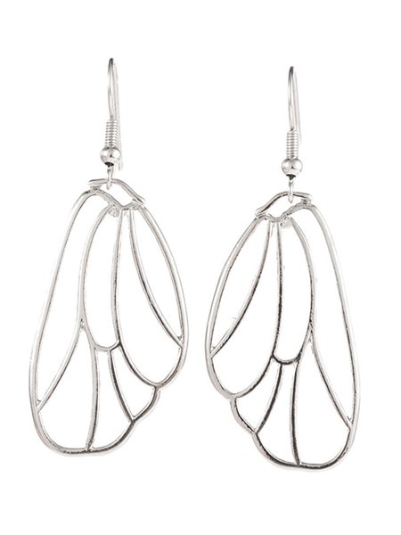 

Cut out butterfly wing Earrings, Silver, Earrings