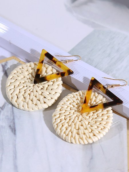 

Holiday braided Earrings, Yellow, Earrings
