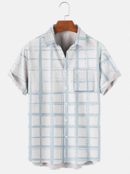 

Casual Plaid Shirts & Tops, White, Men's Floral shirt