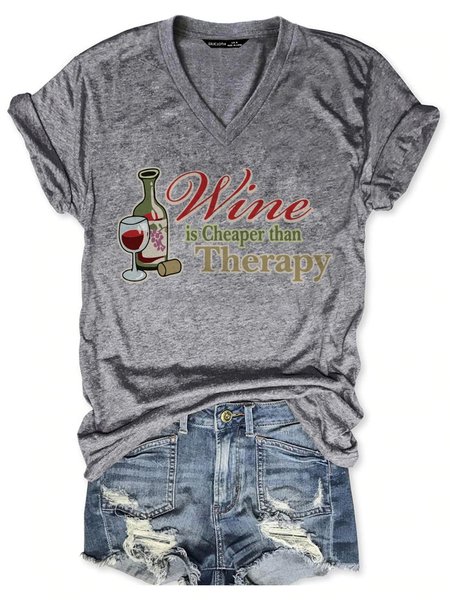 

Cotton-Blend Casual Short Sleeve Shirts & Tops, Gray, T-shirts