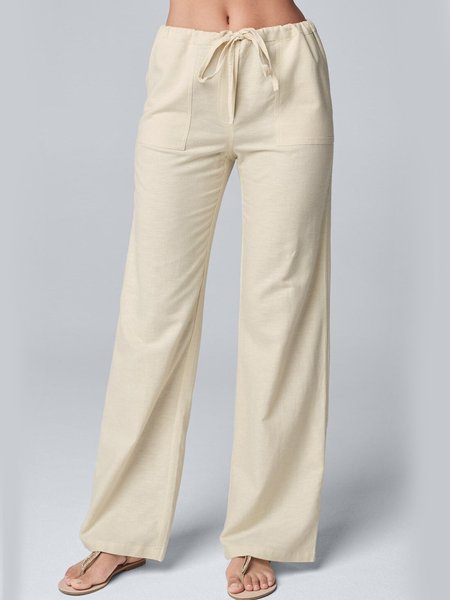 

Casual Cotton-Blend Pants, Khaki, Pants