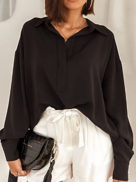 

Lavoro Maniche Lunghe Camicie & Top, Nero, Tops