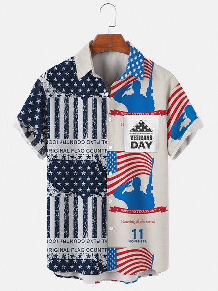 

Cotton-Blend Shirts & Tops, As picture, Men's Floral shirt