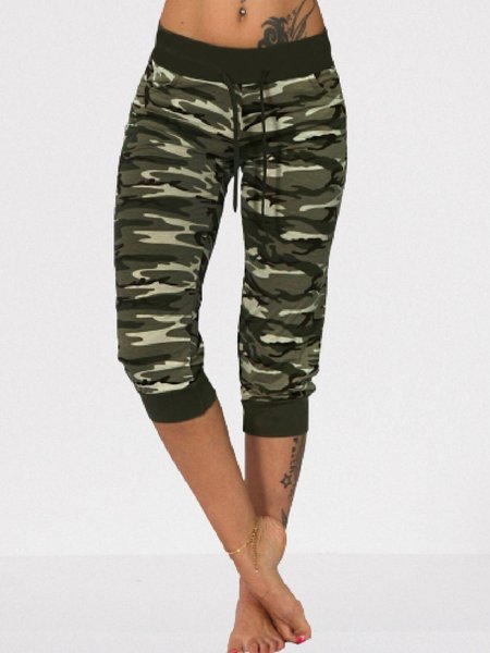

Casual Camo Sports Pants, Army green, Shorts