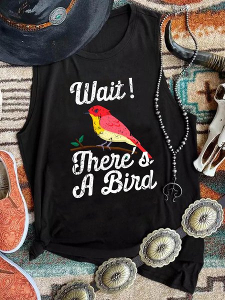 

Wait theres A Bird T-Shirt, Black, Tank Tops