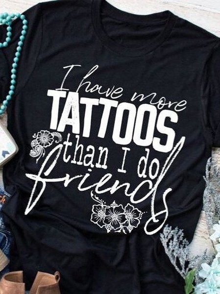 

I Have More Tattoos Shirts & Tops, Black, T-shirts