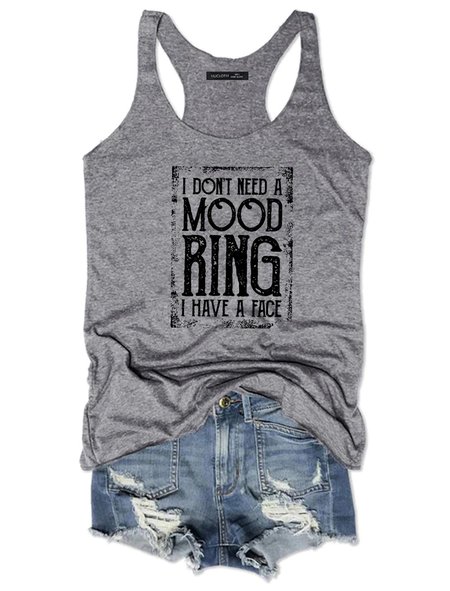 I Don't Need A Mood Ring Tank Top, Gray, Tank Tops