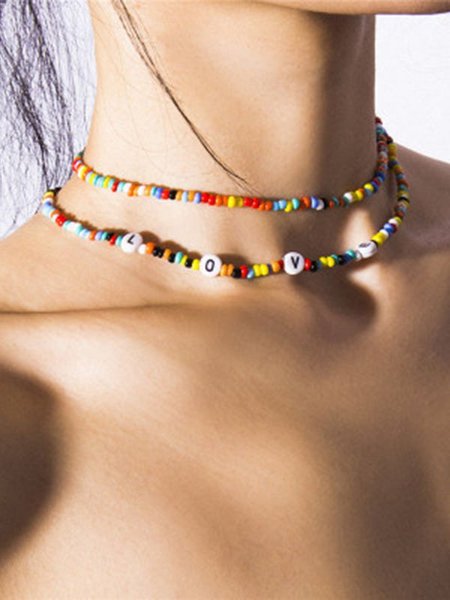 

Daily sweet color necklace, As picture, Necklaces