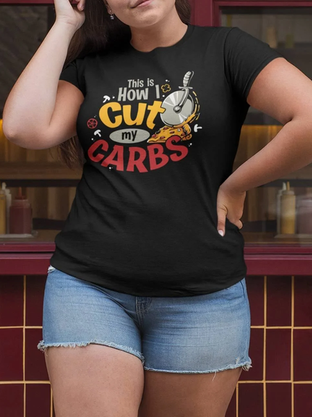 

This Is How I Cut My Carbs Plus Size Tee, Black, Plus Size T-shirts