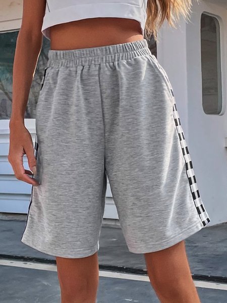 

Bermuda Sciolto dritto Pantaloncini cinque punti Casuale Pantaloni, Grigio, Shorts