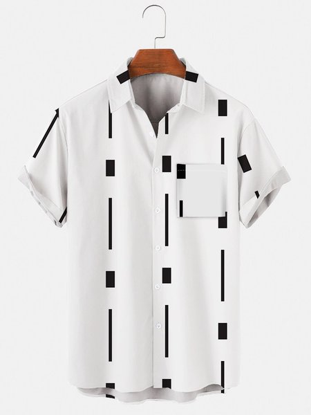 

Casual Shirt Collar Shirts & Tops, White, Men's Floral shirt