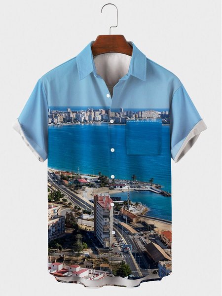 

Beach Shirts & Tops, Blue, Men's Floral shirt