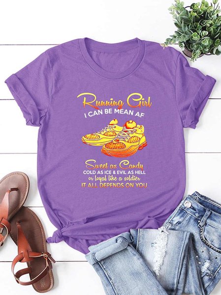 

Running Girl I Can Be Mean AF Sweet As Candy Cold As Ice And Evil As Hell T-shirt, Purple, T-shirts
