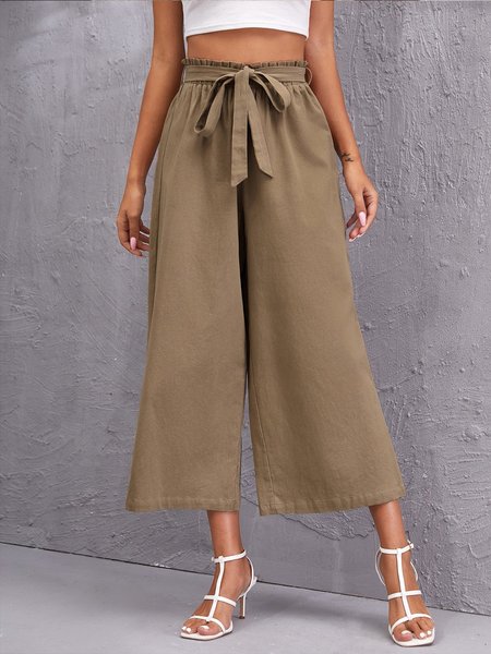 

Tinta unita Casuale Pantaloni, Cachi, Pants