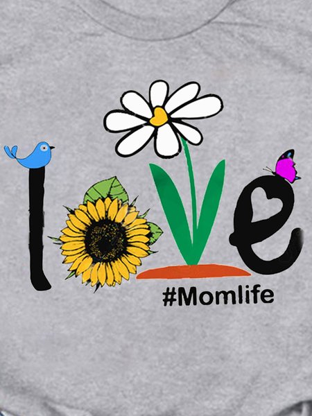 

Mom Life Casual Tulle Shirts & Tops, Gray, T-shirts