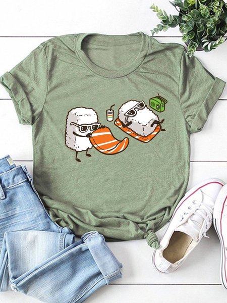 

Summer Sushi Casual Shirts & Tops, Army green, T-shirts