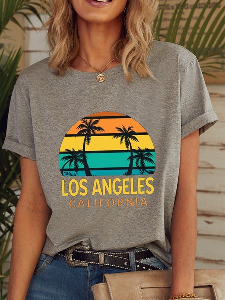 

CALIFORNIA SOUVENIR LOS ANGELES Shirts & Tops, Light gray, T-shirts