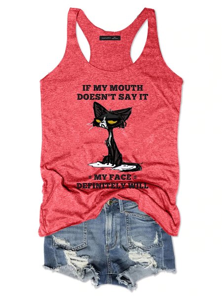 

If My Mouth Doesn T Say It Women Vests, Rose red, Tank Tops