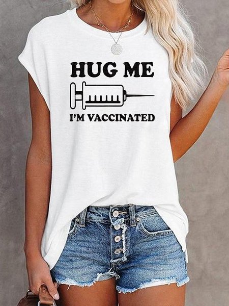 

Hug ME I'M Vaccinated Shirts, White, T-shirts