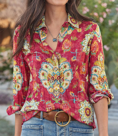 

Vintage Shirt Collar Shirts & Tops, As picture, Shirts & Blouses