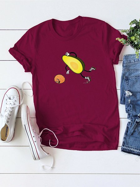 

Avocado Looking For The Shell Funny Graphic Tee, Wine red, T-shirts