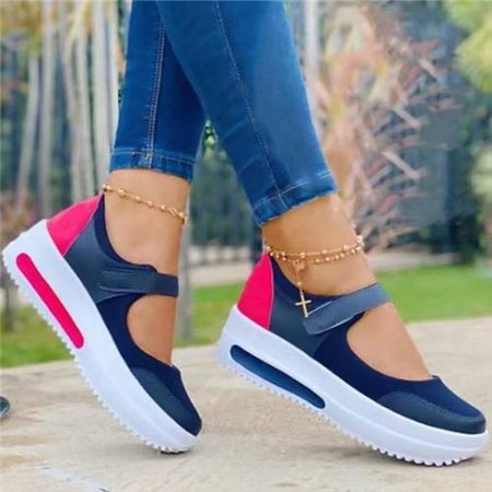 

Contrast Color Comfortable Mesh Loafers, Blue, Loafers