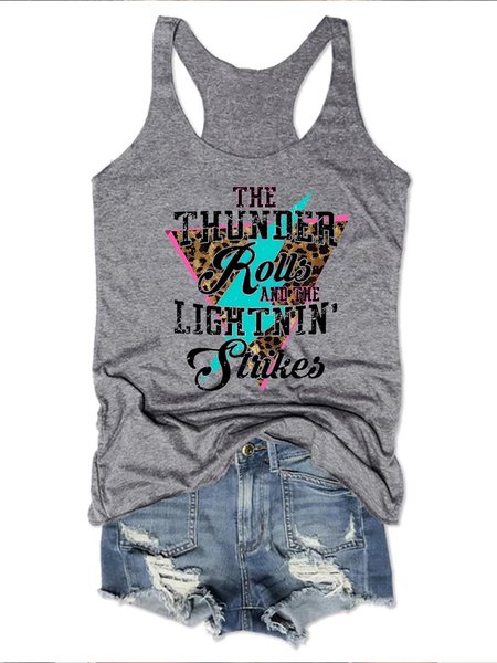 

The Thunder Rolls Tank Top, Gray, Tank Tops