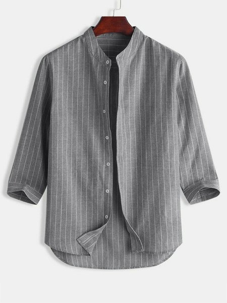 

Striped Shirts, Gray, Shirts ＆ Blouse