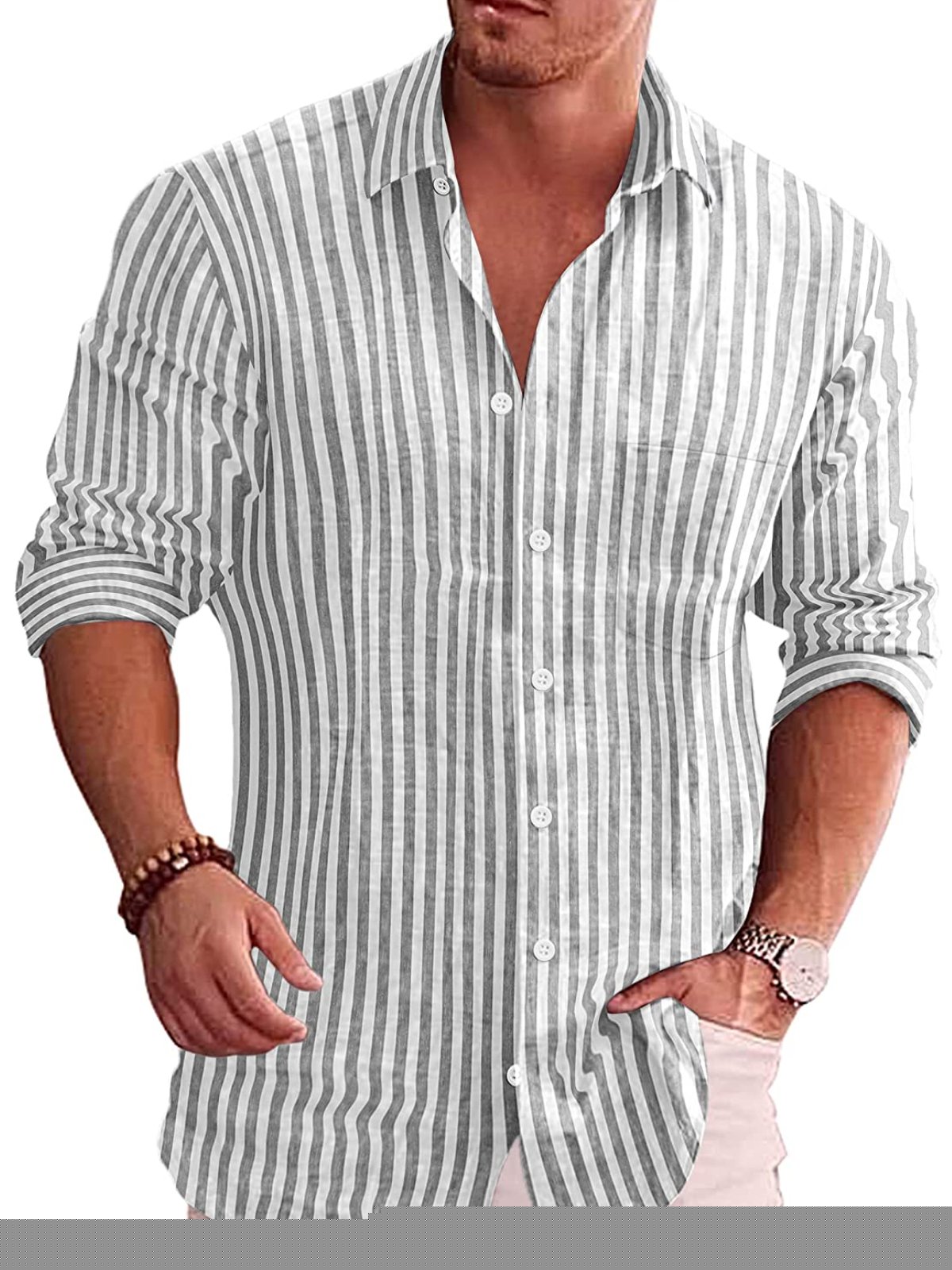 

Shirt Collar Shirts, Gray, Shirt