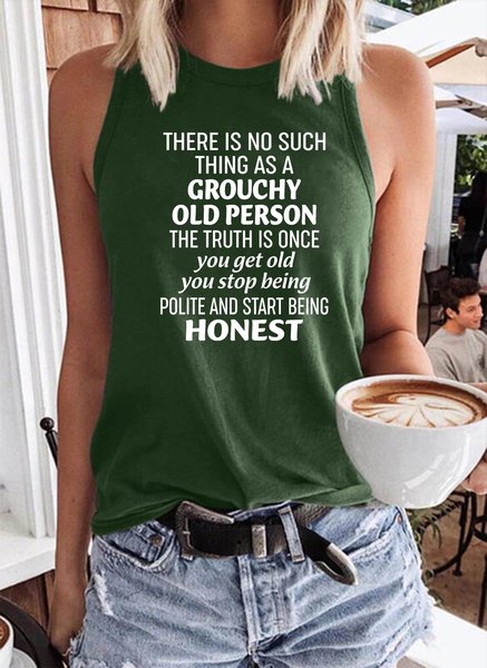 

There Is No Such Thing As A Grouchy Old Person Tank Top, Dark green, Tank Tops