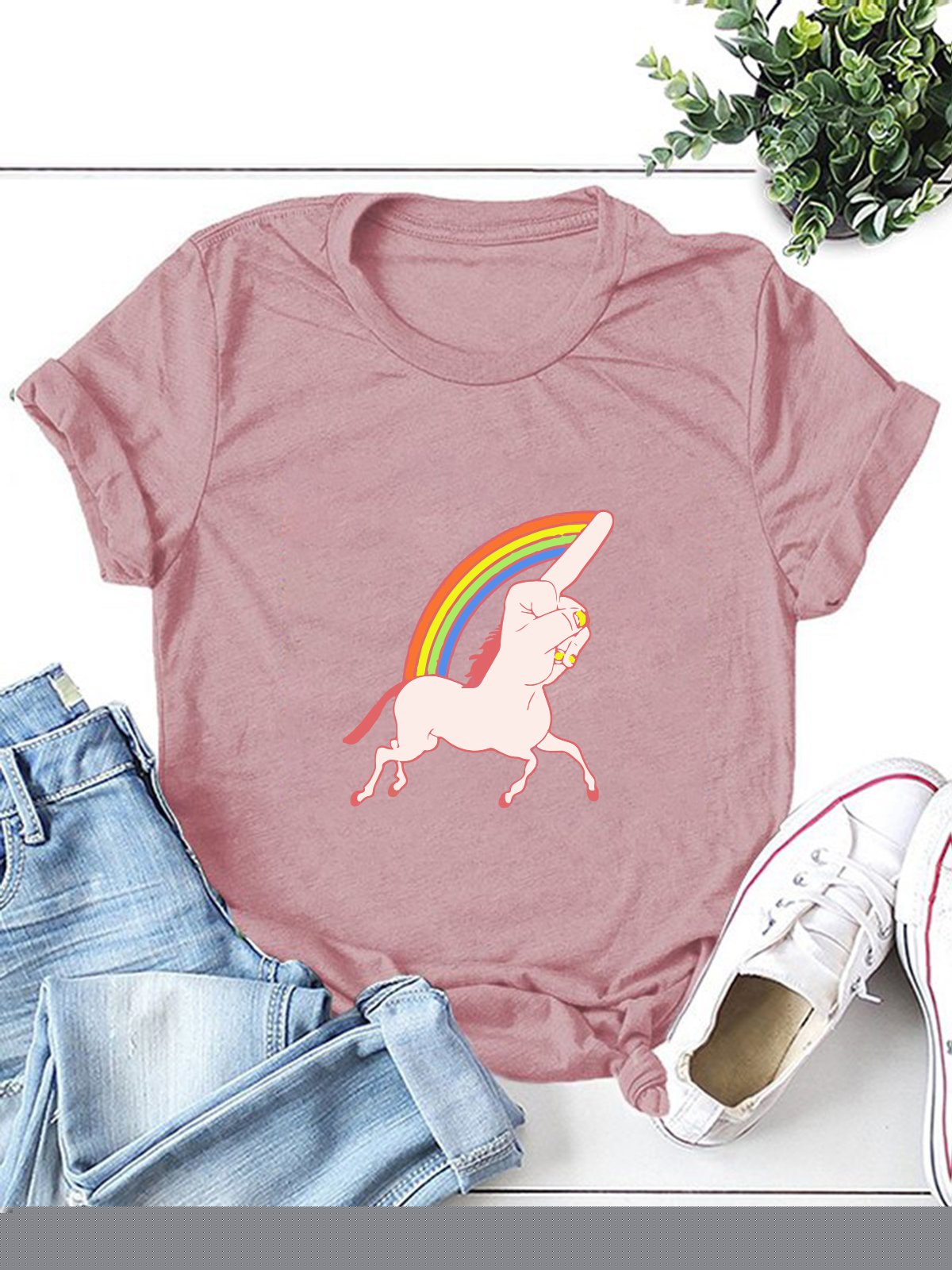 

Give It With Magic Short Sleeve Casual Shirts & Tops, Brick red, T-shirts