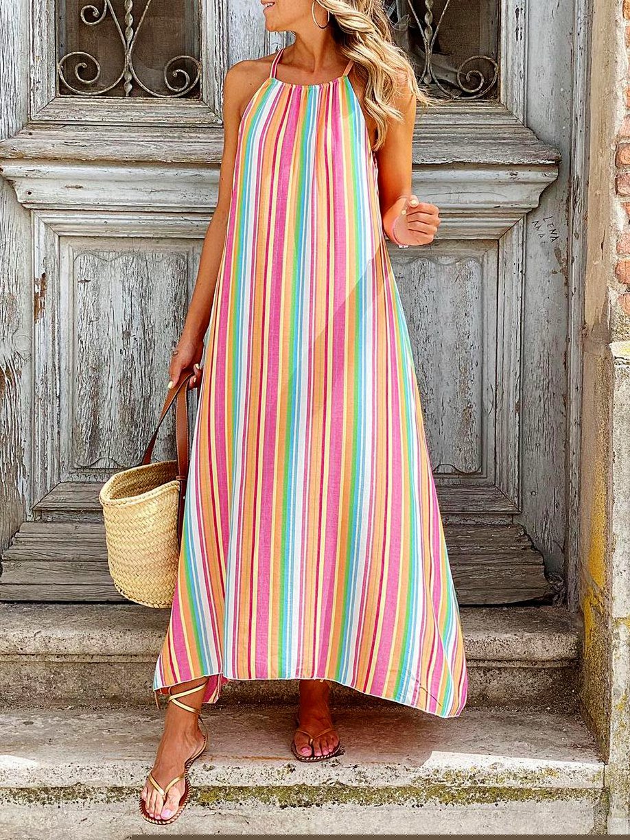 

Halter Boho Dresses, Stripe, Dresses