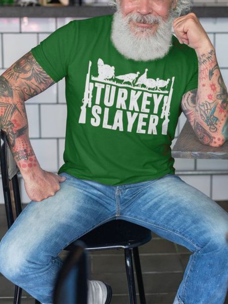

Casual Crew Neck T-shirt, Green, T-Shirts