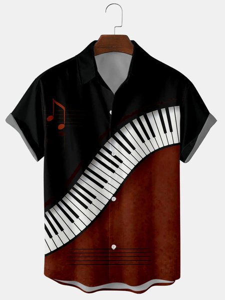 Striped Casual Shirts & Tops, Khaki, Shirts ＆ Blouse