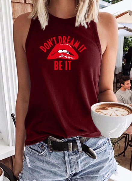 

Don't Dream It Be Ie Tank Top, Wine red, Tank Tops