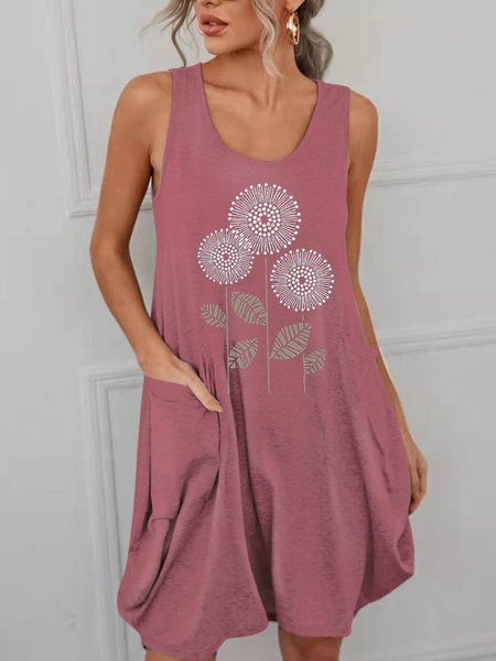 

Dandelion Plant Women Dresses, Pink, Casual Dress
