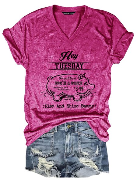 

Pig In A Poke Supernatural Graphic Short Sleeve Tee, Rose red, T-shirts