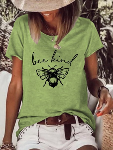 

Be Kind Women’s Casual Short Sleeve Shirts & Tops, Green, T-shirts