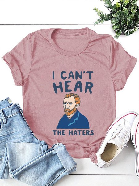 

I Can't Hear The Haters Women T-Shirt, Brick red, T-shirts
