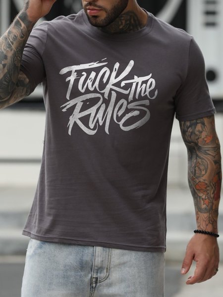 

Broke The Rules Men T-Shirt, Deep gray, T-shirts