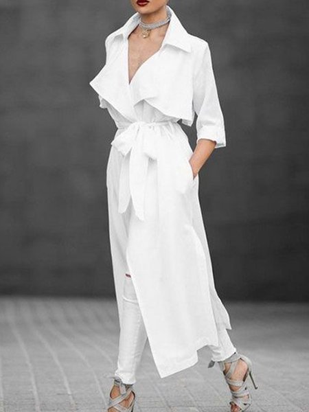 

Maniche Lunghe Dritto Lavoro Giubbotto, Bianco, Jumpsuits